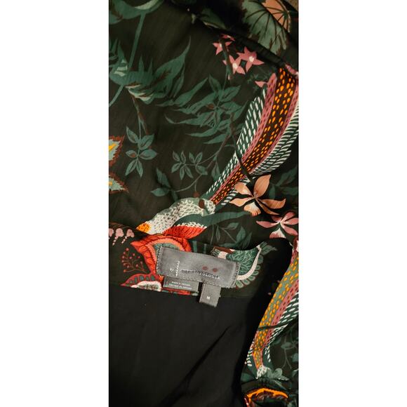 New Anthropologie Maeve Ruffled Wrap Midi Skirt $120 MEDIUM Floral Motif - Picture 6 of 7